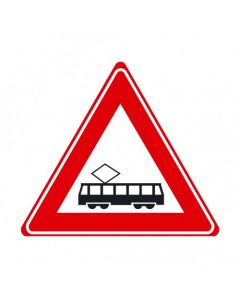 Verkeersbord J14 - Waarschuwing tram(kruising)